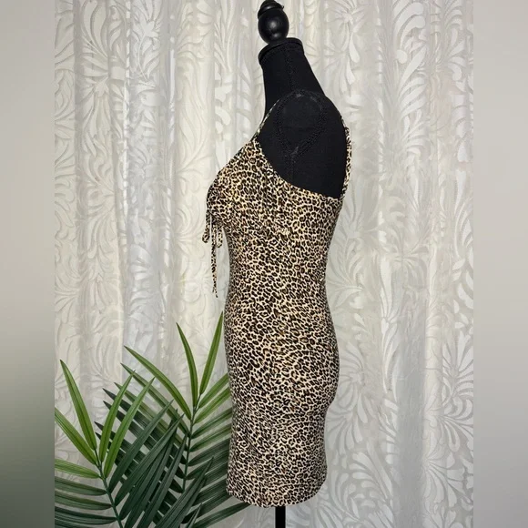 SHEIN Leopard Print Mini Dress with Spaghetti Straps - Picture 3 of 9